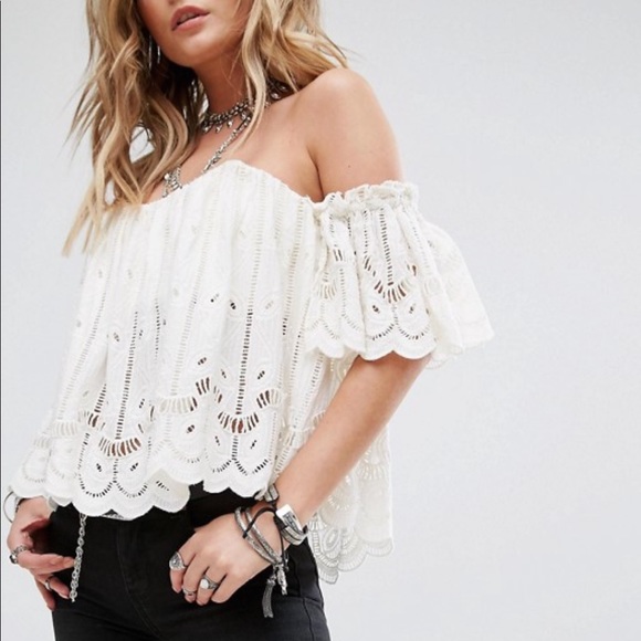 REVOLVE TULAROSA Amelia Lace Crop Top - Picture 3 of 8